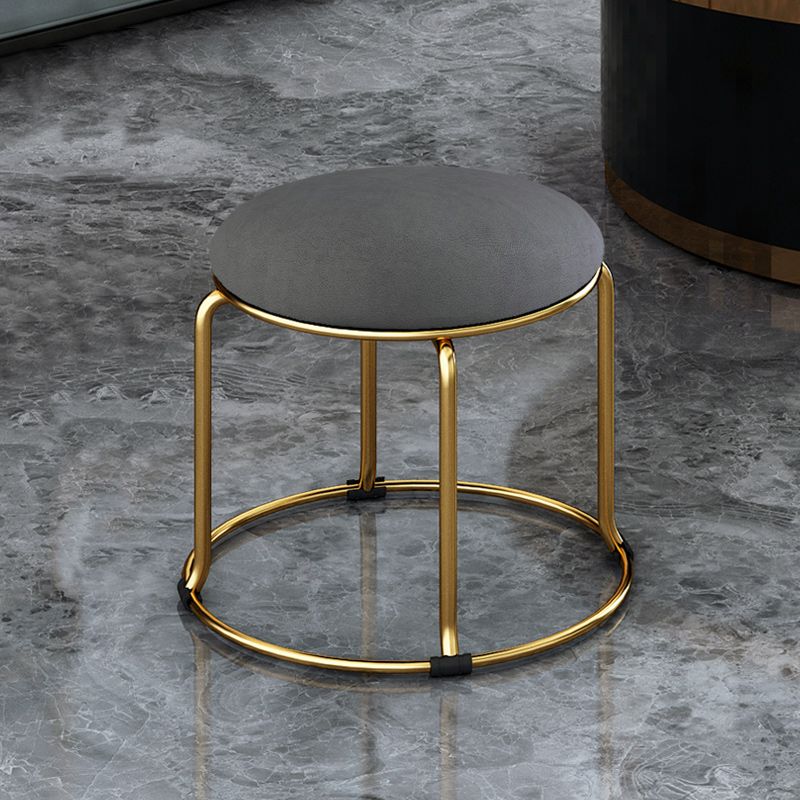 Fabric Round Pouf Plain Fade Resistant Metal Frame Contemporary Pouf Clearhalo 'furn' 'furn_ottomans_poufs' 'Furniture' 'Living Room Furniture' 'Ottomans & Poufs' 'ottomans_poufs' 1200x1200_28456a78-f9ed-4d34-9907-053558a643f1