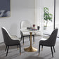 Contemporary Marble Dining Set 1/2/4/5 Pieces Round Dining Table Set with Padded Chairs Clearhalo 'Dining Room Sets' 'Dining Tables & Seating' 'dining_room_set' 'furn' 'furn_dining_room_set' 'Furniture' 'Kitchen & Dining Furniture' 1200x1200_2845a3f4-086f-481d-a8d0-5b70b408bce3