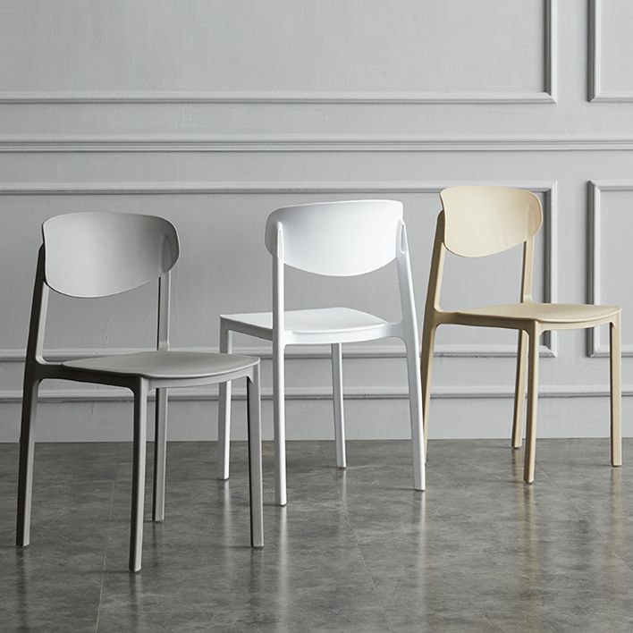 Minimalist Opening Back Dining Side Chair Kitchen Plastic Dining Side Chair Clearhalo ' kitchen&dining_furn' 'Dining Chairs' 'Dining Tables & Seating' 'dining_chair' 'furn' 'furn_dining_chair' 'Furniture' 'furniture_dining_chair' 'Kitchen & Dining Furniture' 'kitchen' 1200x1200_28468669-ad0e-46e6-9d2b-a8f760381c6f