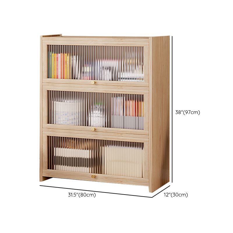 Natural Contemporary Cabinet, Solid Wood Accent Cabinet with Doors Clearhalo 'Cabinets & Chests' 'cabinets_chests' 'furn' 'furn_cabinets_chests' 'Furniture' 'Living Room Furniture' 1200x1200_2846c33e-5479-42e7-980f-e39565b091bd