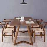 Rectangle Double Pedestal Modern Table Solid Wood Fixed Table for Home Clearhalo ' dining_table' 'Dining Tables & Seating' 'Dining Tables' 'furn' 'furn_dining_table' 'Furniture' 'furniture_dining_table' 'Kitchen & Dining Furniture' 'kitchen&dining_furn' 'kitchen' 'kitchen_dining_table' 1200x1200_28474e42-60a6-4891-adb5-51ba09502bd4