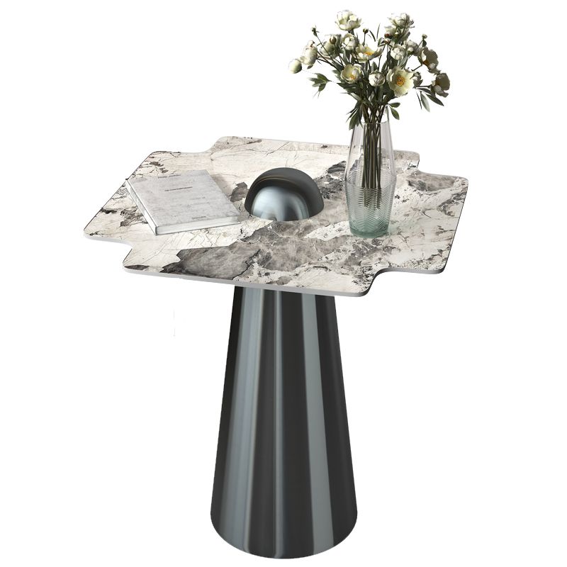 Contemporary Side End Table Metal Pedestal Base Side Table for Home Clearhalo 'Coffee & Accent Tables' 'End & Side Tables' 'end_side_table' 'end_side_tables' 'furn' 'furn_end_side_tables' 'Furniture' 'furniture_end_side_table' 'Living Room Furniture' 1200x1200_2847889a-e9b9-4cdf-903d-f53d08ee7b76