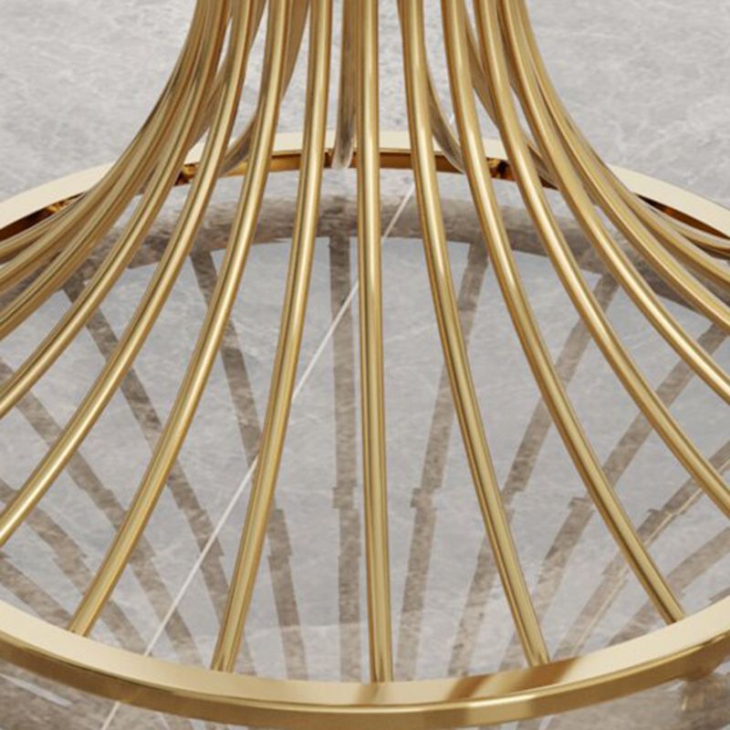 Polished Finish Stone Top Table Modern Style Round Dining Table Clearhalo 'Dining Tables & Seating' 'Dining Tables' 'dining_table' 'furn' 'furn_dining_table' 'Furniture' 'Kitchen & Dining Furniture' 1200x1200_2847d313-7683-40c6-ba6d-860a6ad40268