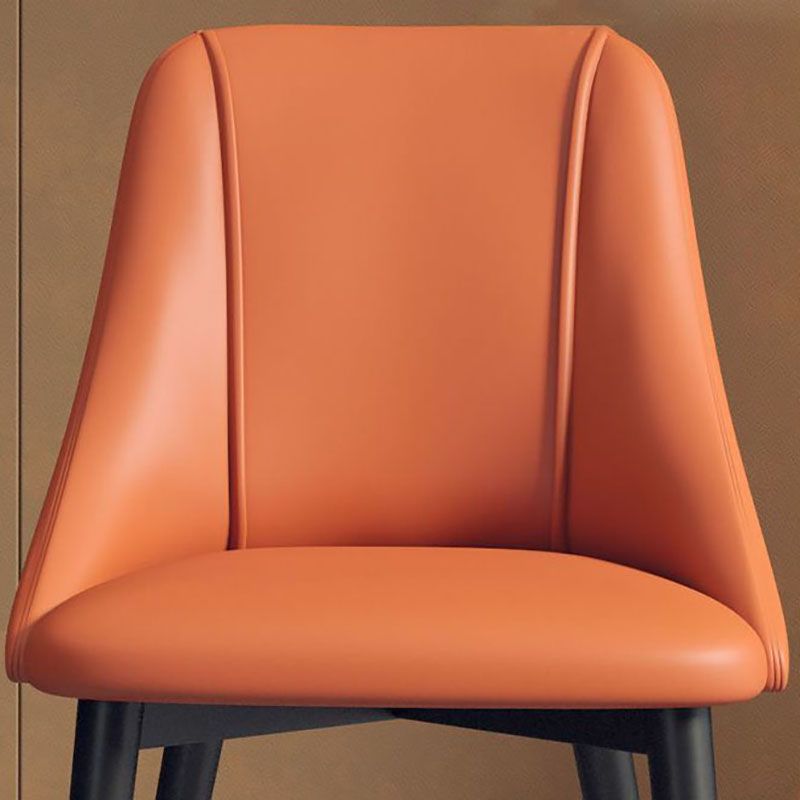 Nordic Style Leather Dining Chair Armless Metal Dining Room Chairs for Home Use Clearhalo ' kitchen&dining_furn' 'Dining Chairs' 'Dining Tables & Seating' 'dining_chair' 'furn' 'furn_dining_chair' 'Furniture' 'furniture_dining_chair' 'Kitchen & Dining Furniture' 'kitchen' 1200x1200_284822b3-61ac-44bf-9f72-3dcc7af20241