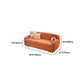 Ronde armbank bed met 2 kussens slipcovered bank in oranje