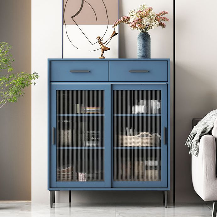 Credenza moderna in legno porta scorrevole in legno di vetro con spazio per la sala da pranzo