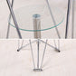 Modern Style Glass Kitchen Dining Table Round Table with Metal Base for Home Clearhalo ' dining_table' 'Dining Tables & Seating' 'Dining Tables' 'furn' 'furn_dining_table' 'Furniture' 'furniture_dining_table' 'Kitchen & Dining Furniture' 'kitchen&dining_furn' 'kitchen' 'kitchen_dining_table' 1200x1200_2849946b-a9b8-47ba-8862-93929cdb07c5