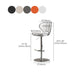 Taburetes de barra tapizados de estilo glamoroso taburete de barra de altura ajustable con base cromada