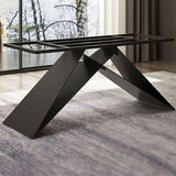Industrial Metal Rectangle Dining Table Walnut Wood Top Table for Kitchen Clearhalo ' dining_table' 'Dining Tables & Seating' 'Dining Tables' 'furn' 'furn_dining_table' 'Furniture' 'furniture_dining_table' 'Kitchen & Dining Furniture' 'kitchen&dining_furn' 'kitchen' 'kitchen_dining_table' 1200x1200_284a58c2-3cd9-434f-9496-9a508798e918