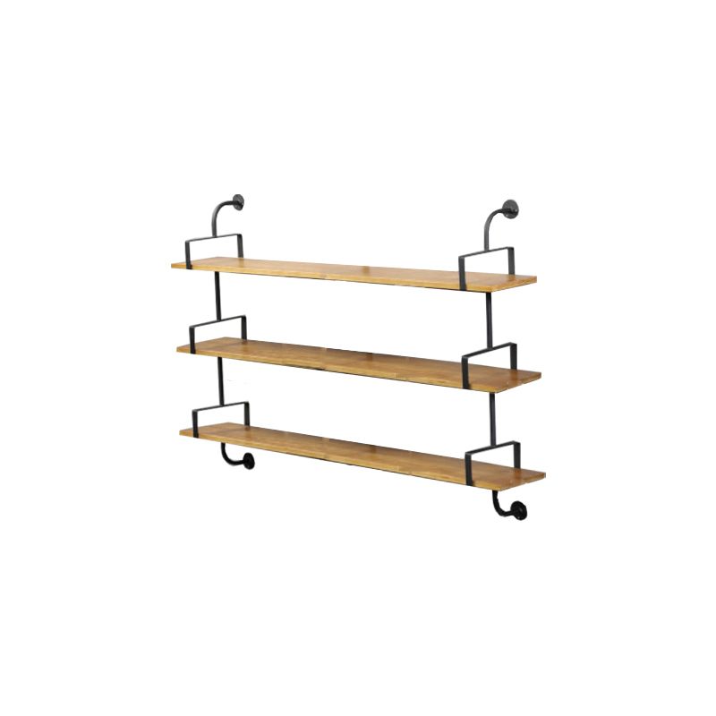 Metal and Wooden Shelf Bookcase Floating Open Wall Mounted Book Shelf for Study Room Clearhalo 'Bookcases' 'furn' 'furn_bookcases' 'Furniture' 'Office Furniture' 1200x1200_284d377d-d2c7-407a-aca2-da3957943e73