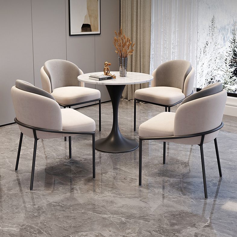 Scandinavian Dining Table Set with Marble Dining Table and Cushion Chairs Clearhalo 'Dining Room Sets' 'Dining Tables & Seating' 'dining_room_set' 'furn' 'furn_dining_room_set' 'Furniture' 'furniture_dining_room_set' 'Kitchen & Dining Furniture' 'kitchen&dining_furn' 'kitchen' 1200x1200_284d9c99-fd31-4018-a862-e5b0a40ecba2
