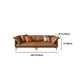 Pillow Top Arm Sofa Faux Leather Down Fill Cushions Sofa in Orange Clearhalo 'furn' 'furn_sofas' 'Furniture' 'Living Room Furniture' 'Sofa' 'sofas' 1200x1200_284dd5a2-a523-4050-b852-5b79b136bbd3