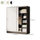 Contemporary Freestanding Wardrobe Armoire Wood Sliding Doors Wardrobe