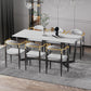 Modern Rectangle Stone Table Set 1/2/7 Pieces Dining Set for Kitchen Clearhalo 'Dining Room Sets' 'Dining Tables & Seating' 'dining_room_set' 'furn' 'furn_dining_room_set' 'Furniture' 'Kitchen & Dining Furniture' 1200x1200_284f8c50-0ec6-467e-8398-819931d018e8