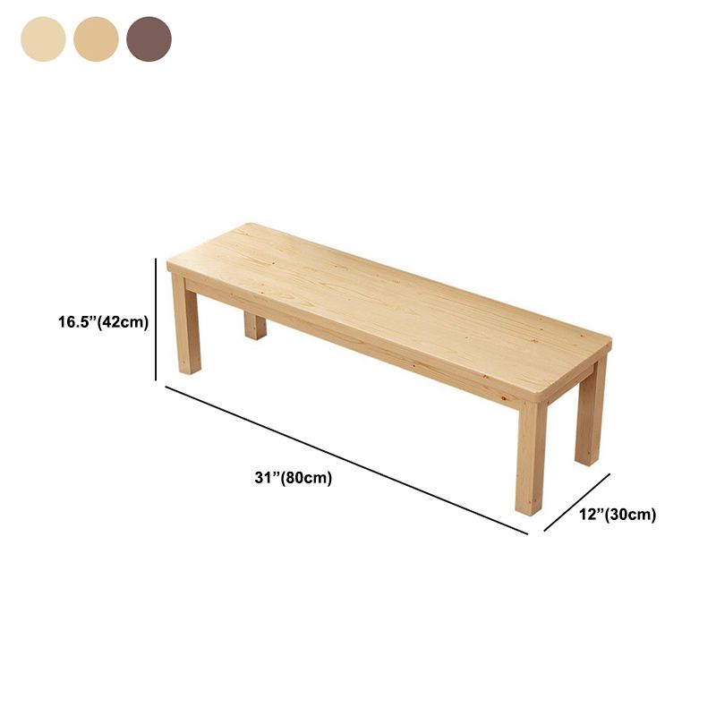 11.8" Wide Contemporary Seating Bench Solid Wood Bench with Squared Legs Clearhalo 'Benches' 'Chairs & Seating' 'furn' 'furn_benches' 'Furniture' 'Living Room Furniture' 1200x1200_2850732d-af5b-4583-9518-9682ea7aa5cd