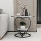 Luxury Marble Round Accent Side Table Abstract Metal Frame End Table with Shelf Clearhalo 'Coffee & Accent Tables' 'End & Side Tables' 'end_side_table' 'end_side_tables' 'furn' 'furn_end_side_tables' 'Furniture' 'furniture_end_side_table' 'Living Room Furniture' 1200x1200_28544956-2373-484d-a2d4-d00a16d579a1