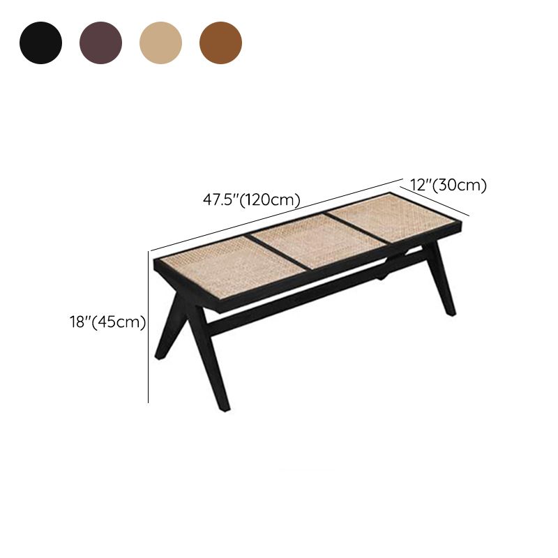 11.7-inch Width Tropical Entryway Bench Solid Wood Seating Bench Clearhalo 'Benches' 'Chairs & Seating' 'furn' 'furn_benches' 'Furniture' 'Living Room Furniture' 1200x1200_2854bc0f-ec9c-4cef-b4e4-73b7e1d5e433