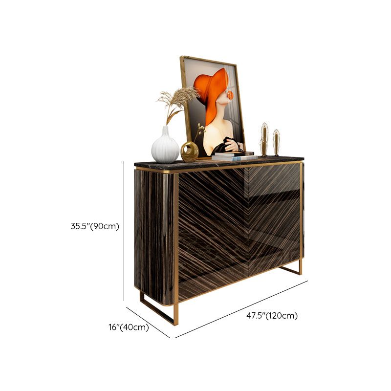 Tavolino glam tavolo in pietra stoccata a buffet con porte per sala da pranzo