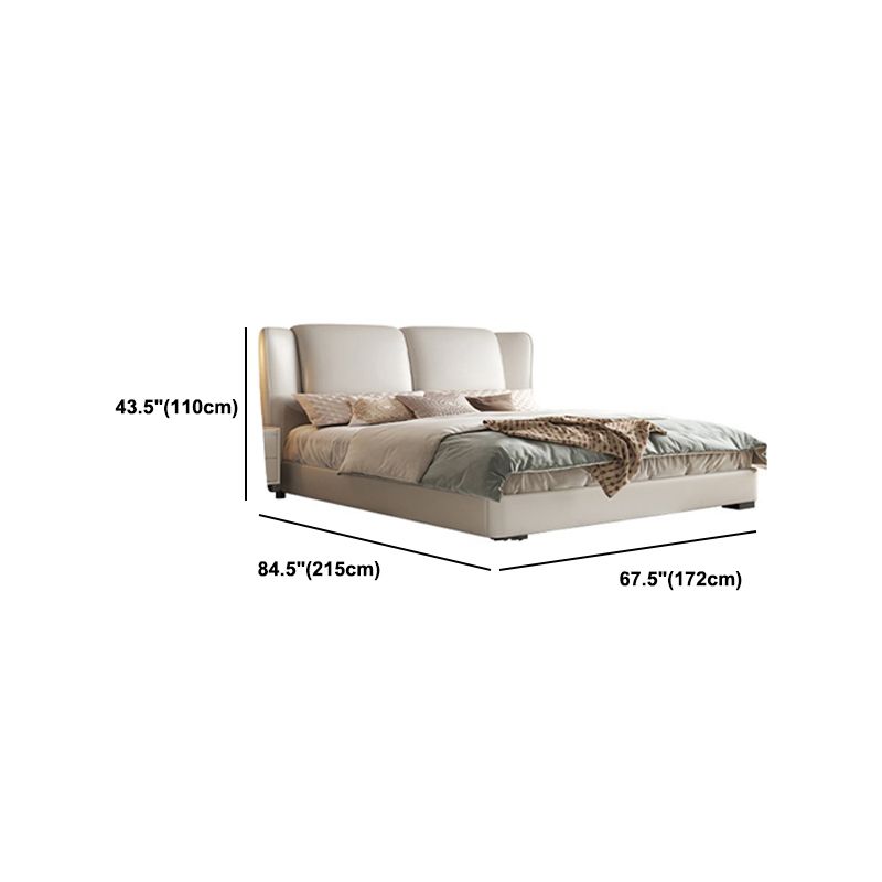 43,3 "altezza a pannello contemporaneo in legno e cornice per letto imbottito