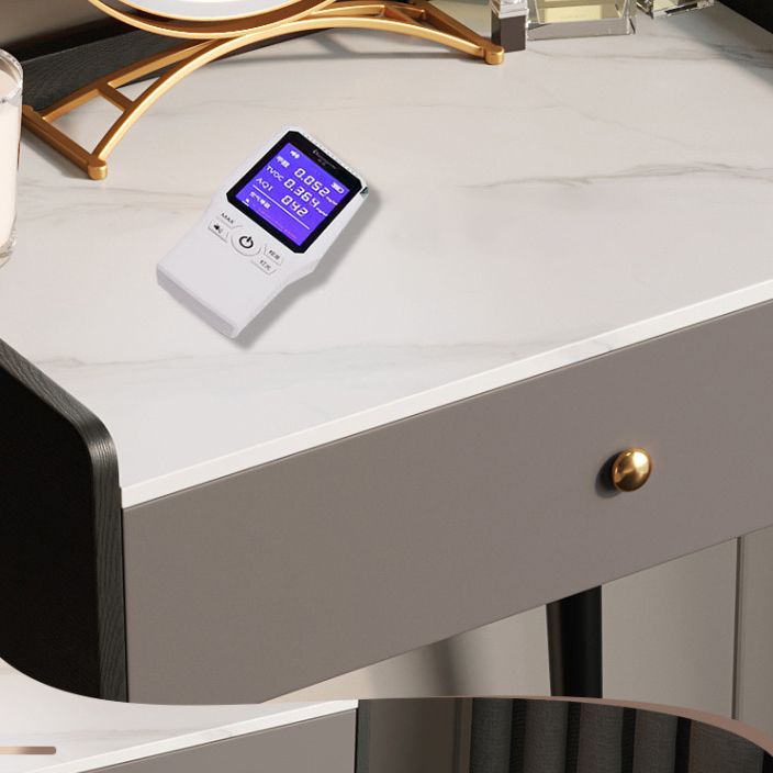 Contemporary Makeup Vanity Desk Stone Dressing Table with Drawer