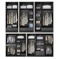 Mirrored Finish Wardrobe Armoire Modern Style Engineered Wood Wardrobe Clearhalo 'Armoires & Wardrobes' 'armoires_wardrobes' 'Bedroom Furniture' 'furn' 'furn_armoires_wardrobes' 'Furniture' 1200x1200_2858caf3-aa51-4672-8df4-cd89ee8f6354