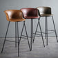 Modern Style Low Back Bar-stool PU Leather Bar Stool with Metal Legs Clearhalo 'Bar Furniture' 'Bar Stools' 'bar_stools' 'Furniture' 'furniture_bar_stools' 'Kitchen & Dining Furniture' 1200x1200_2858d618-8dd3-4409-bf2b-85dfafdf87ba