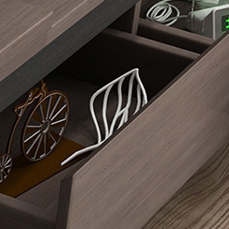 Modern 4 Legs Rectangle Cocktail Table in Wood with a Drawers Clearhalo 'Coffee & Accent Tables' 'Coffee Tables' 'coffee_tables' 'furn' 'furn_coffee_tables' 'Furniture' 'Living Room Furniture' 1200x1200_2858e2b5-f555-4ab0-9d3e-9a5182841247