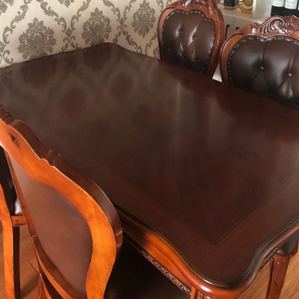 Rectangle Mid-Century Dining Table Brown Tone Fixed Table with Oakwood Solid Wood Clearhalo ' dining_table' 'Dining Tables & Seating' 'Dining Tables' 'furn' 'furn_dining_table' 'Furniture' 'furniture_dining_table' 'Kitchen & Dining Furniture' 'kitchen&dining_furn' 'kitchen' 'kitchen_dining_table' 1200x1200_285ce4fd-8e4d-4533-8d27-f9c39d566f9b