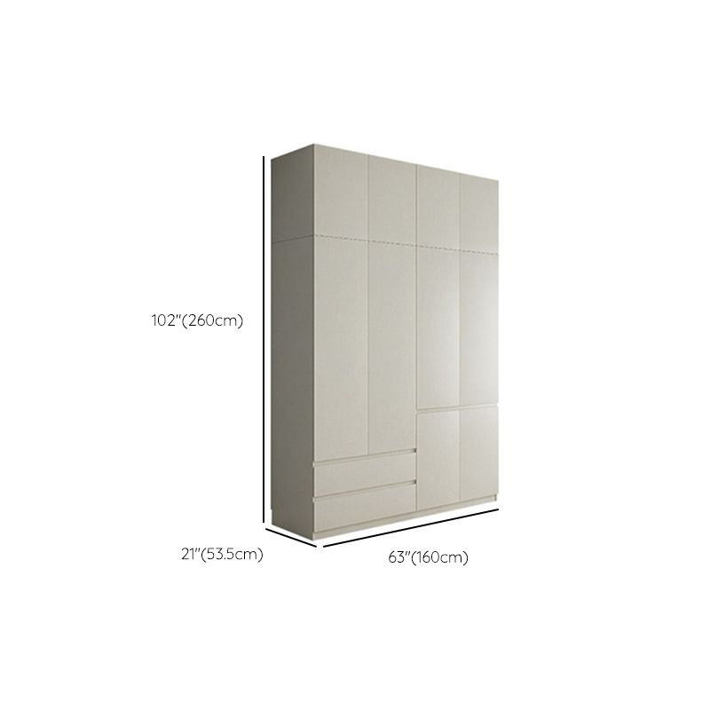 Engineered Wood Wardrobe Cabinet with Shelves Hinged Wardrobe Armoire Clearhalo 'Armoires & Wardrobes' 'armoires_wardrobes' 'Bedroom Furniture' 'furn' 'furn_armoires_wardrobes' 'Furniture' 1200x1200_285d14fd-51cb-440f-b3d8-c0864d178584