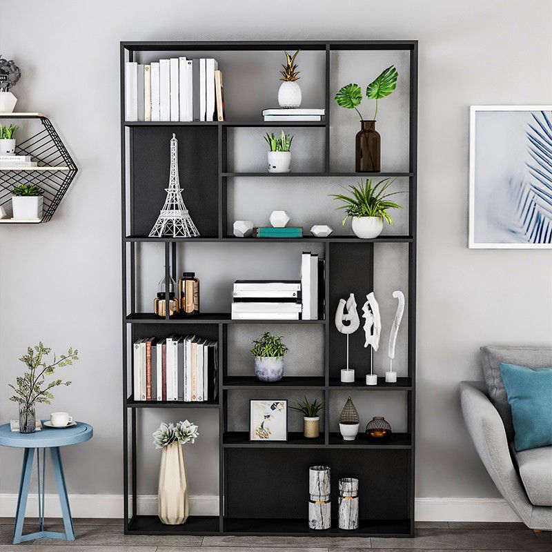 Industrial Metal Etagere Book Shelf with Rectangular Shelves Bookcase Clearhalo 'Bookcases' 'furn' 'furn_bookcases' 'Furniture' 'furniture_bookcases' 'kitchen' 'kitchen_bookcases' 'Living Room Furniture' 'Office Furniture' 1200x1200_285dd760-d5d9-4765-beb3-700c7009a0e9