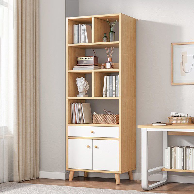 Engineered Wood Standard Bookshelf Matte Finish Shelf Bookcase with Doors Clearhalo 'Bookcases' 'furn' 'furn_bookcases' 'Furniture' 'Office Furniture' 1200x1200_285ea9bc-077e-45e4-96fe-b60904500c86