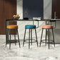 Modern Armless Backrest Counter Stool Iron Cashier Bar Stool with Cushion and Pedal Clearhalo 'Bar Furniture' 'Bar Stools' 'bar_stools' 'furn' 'furn_bar_stools' 'Furniture' 'furniture_bar_stools' 'Kitchen & Dining Furniture' 1200x1200_285eeb6d-bfc5-43be-b213-3cee94a84029