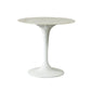 White Stone Table with Plastic Tulip Contemporary Round Dining Table