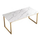 Glam Rectangular Writing Desk Home Stone Office Desk with Metal Legs Clearhalo 'furn' 'furn_office_desk' 'Furniture' 'Office Desks' 'Office Furniture' 'office_desk' 1200x1200_286125fa-77a3-4b74-9f16-c6174fb65f8d