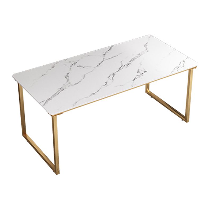 Glam Rectangular Writing Desk Home Stone Office Desk with Metal Legs Clearhalo 'furn' 'furn_office_desk' 'Furniture' 'Office Desks' 'Office Furniture' 'office_desk' 1200x1200_286125fa-77a3-4b74-9f16-c6174fb65f8d