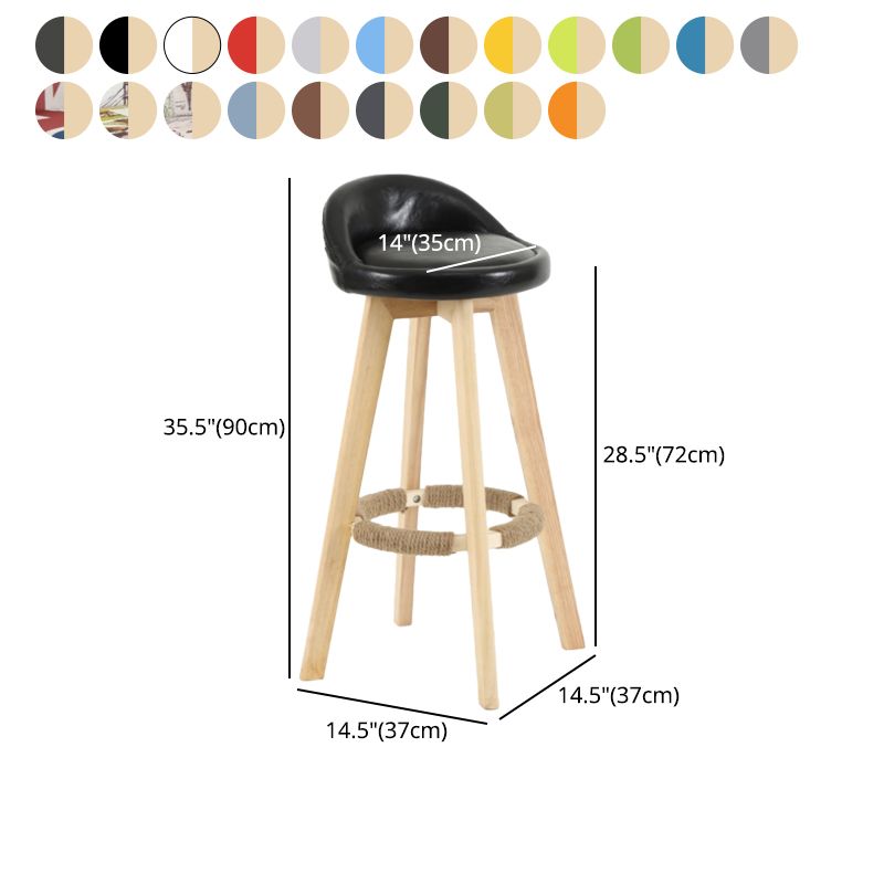 Scandinavian Matte Finish Upholstered Counter Height Stool Footrest Home Barstool Clearhalo 'Bar Furniture' 'Bar Stools' 'bar_stools' 'furn' 'furn_bar_stools' 'Furniture' 'furniture_bar_stools' 'Kitchen & Dining Furniture' 1200x1200_28613063-866d-48e1-832c-39bbaf3fb18c