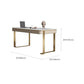 White and Gold Writing Desk Glam Curved Office Desk with Drawers Clearhalo 'furn' 'furn_office_desk' 'Furniture' 'Office Desks' 'Office Furniture' 'office_desk' 1200x1200_286210ee-ef8d-448b-aa00-6e2bc208fd01