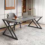 29.53" H Contemporary Office Desk Antique Finish Computer Desk with Metal Legs Clearhalo 'furn' 'furn_office_desk' 'Furniture' 'Office Desks' 'Office Furniture' 'office_desk' 1200x1200_28625ac9-8532-40cf-b058-690ab7af2edc