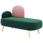 Contemporary Curved Sofa 32.67" High Statement Sofa in Green