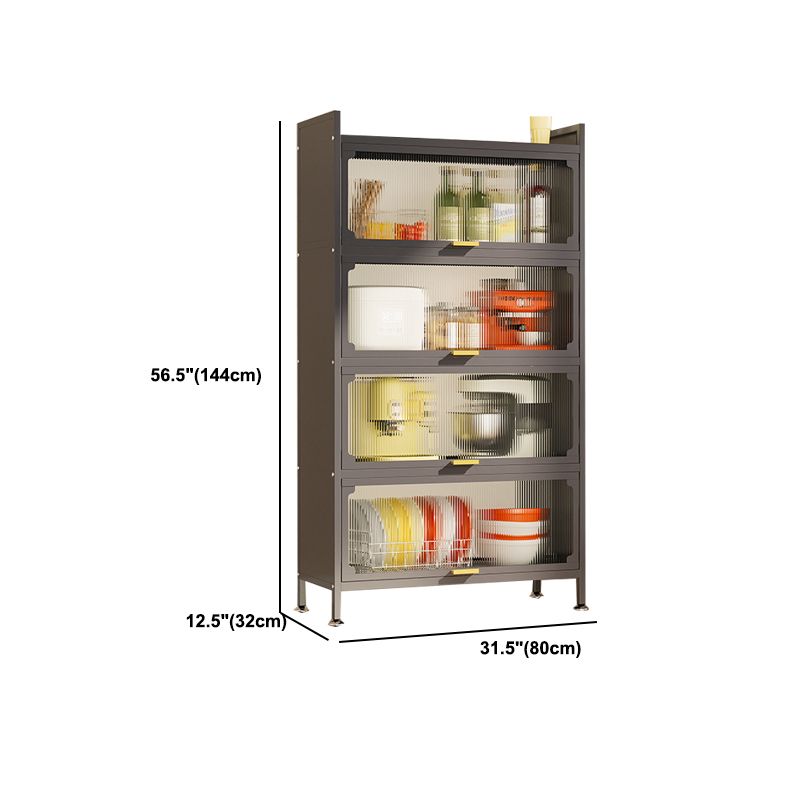 Server da pranzo contemporaneo in acciaio e server buffet acrilico per cucina