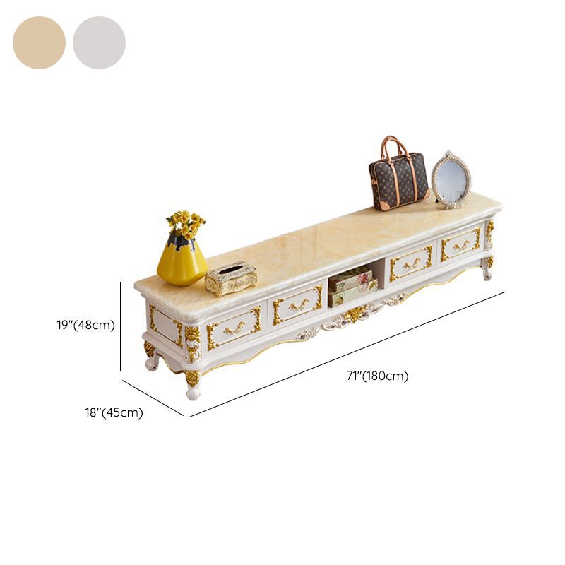 Glam TV Media Stand Open Storage TV Media Console with Drawers Clearhalo 'furn' 'furn_tv_stands_entertainment_centers' 'Furniture' 'Living Room Furniture' 'TV Stands & Entertainment Centers' 'TV Stands & Media Storage Furniture' 'tv_stands_entertainment_centers' 1200x1200_28630b80-2677-41a3-be47-ab61b987a0b2