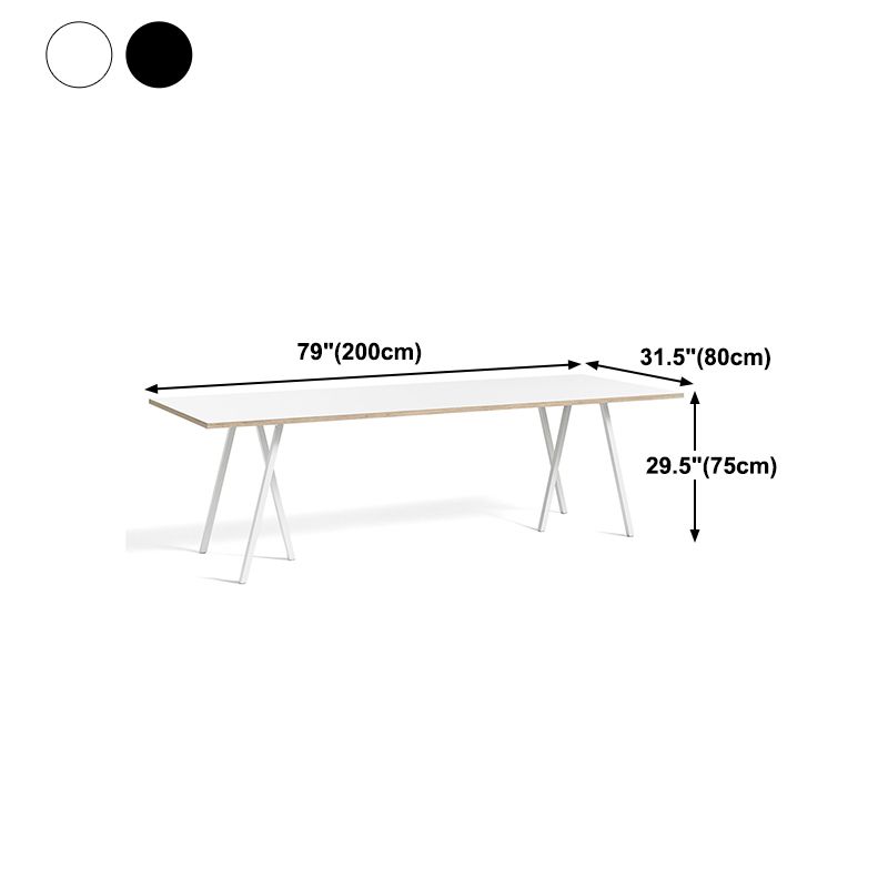 Table à manger industrielle avec table à manger rectangulaire en pin noir pour cuisine