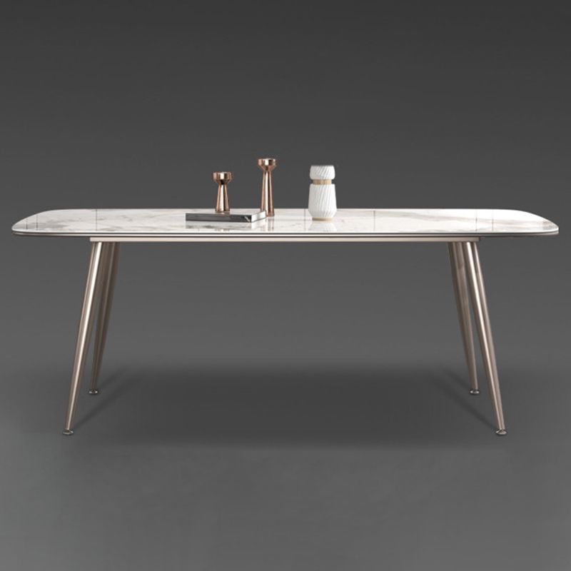 Luxury Style Home Sintered Stone Dining Table 4 Legs Base Rectangle Table Clearhalo ' dining_table' 'Dining Tables & Seating' 'Dining Tables' 'furn' 'furn_dining_table' 'Furniture' 'furniture_dining_table' 'Kitchen & Dining Furniture' 'kitchen&dining_furn' 'kitchen' 'kitchen_dining_table' 1200x1200_2867afd4-ef84-49fd-84ab-b66a06ee2618