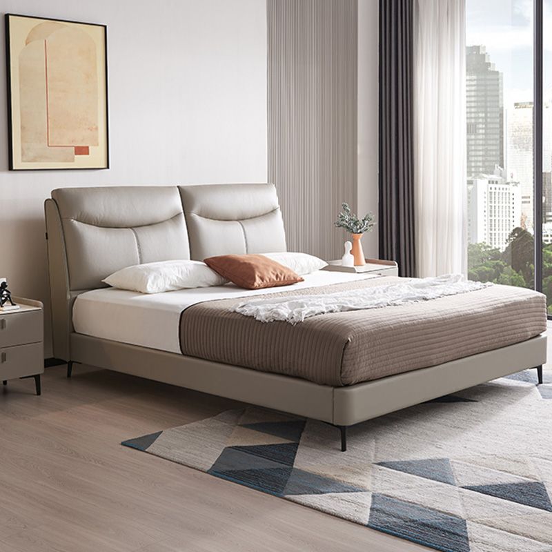 Letto a pannello in pelle autentica Colore Solido Passa rivestita Standard