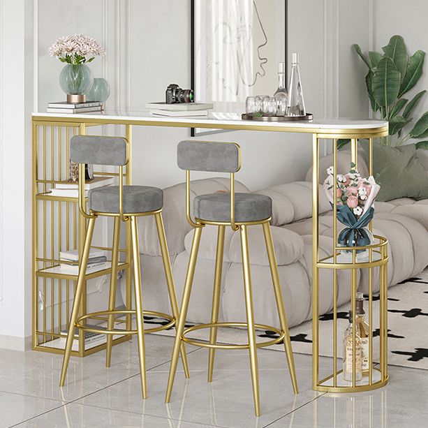 Set tavolo da bar in stile moderno Set tavolo da bar in granito bianco da 1/3 pezzi