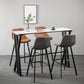 White Modern Style Rectangle Bar Table in Faux Marble and Metal Table Kitchen Bar Table Clearhalo 'Bar Furniture' 'Bar Tables' 'bar_tables' 'furn' 'furn_bar_tables' 'Furniture' 'furniture_bar_tables' 'Kitchen & Dining Furniture' 1200x1200_286983a1-c97e-4a2c-92a6-885746ba09d9