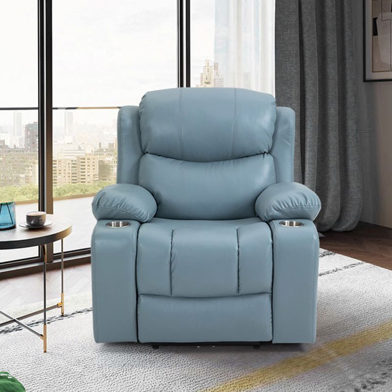 Recliner standard di reclinabile in pelle tradizionale con massaggio e conservazione