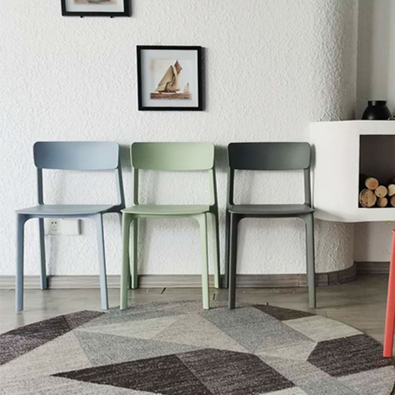 Modern Style Stackable Plastic Chair Open Back Dining Side Chair Clearhalo 'Dining Chairs' 'Dining Tables & Seating' 'dining_chair' 'furn' 'furn_dining_chair' 'Furniture' 'furniture_dining_chair' 'Kitchen & Dining Furniture' 1200x1200_286ab114-83ae-45c5-a612-67efadb4341e