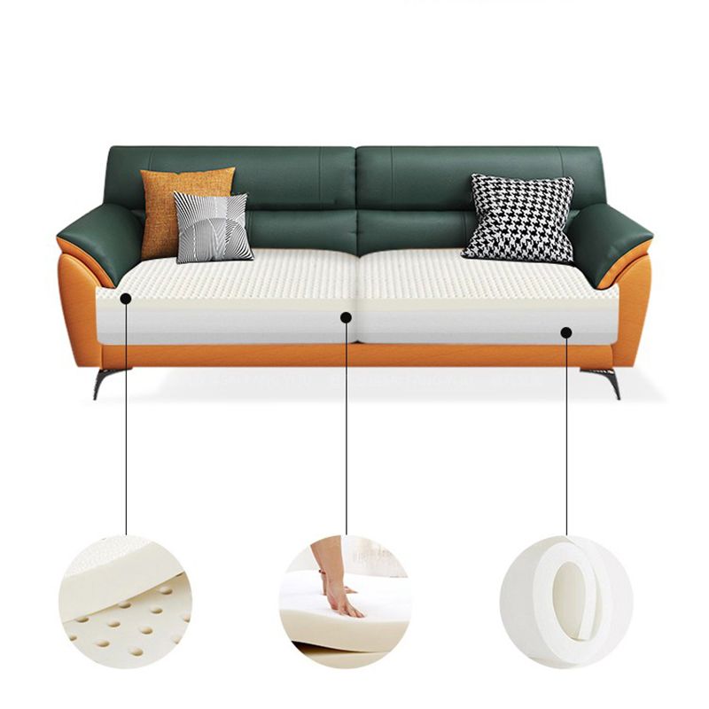 Sofá resistente a la mancha de brazo de almohada de almohada de almohada de costura verde.