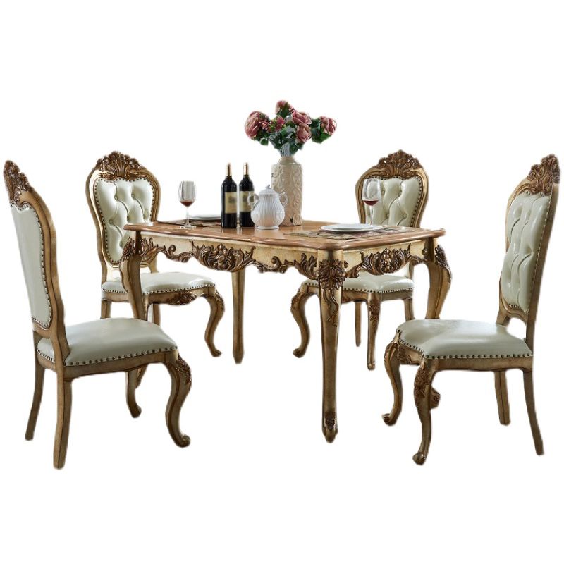 Rectangle 4-foot Dining Site Table Midcentury Solid Wood Table,55"L x 31.5"W x 29.5"H Clearhalo ' dining_table' 'Dining Tables & Seating' 'Dining Tables' 'furn' 'furn_dining_table' 'Furniture' 'furniture_dining_table' 'Kitchen & Dining Furniture' 'kitchen&dining_furn' 'kitchen' 'kitchen_dining_table' 1200x1200_286e9d75-cce2-416e-8d72-dfae98ee59d2